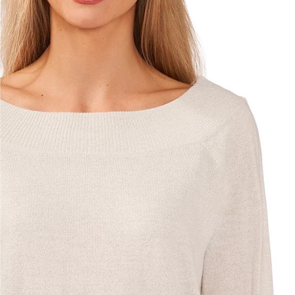 CeCe Boatneck Metallic Knit Sweater - Picture 2 of 6